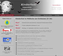 Webdesign-Referenz soziale Seite Kinderfest